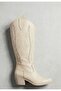 Meof Beige Leather Heeled Boots - 3