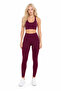 Women's Sports Bra with Cross Back and Adjustable Straps - Burgundy - 5