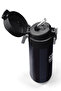 Kids Black Gray Line Patterned Steel Thermos with Straw and Direct Drinking Feature 500 ml 38118 - 2
