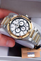 Special Boxed 5 Atm Water Resistant Men's Wristwatch Silver Gold Color Steel Band Bme2019C4 - 4