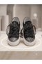 Girl's Black Color Stone Lace up Stylish Shoes - 2