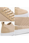 Beige Knitwear Men's Sports Shoes - Breathable, Anti-Sweat, Lace-Up, Comfortable Daily Sneaker Kb 112 - 7