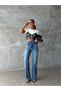High Waist Straight Straight Cut Lycra Jeans