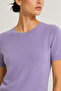 Lilac Crew Neck Blouse - 3
