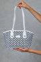Polka Dot White Women's Shoulder Bag with Zipper, Daily Stylish Handbag - 7