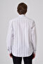 Men's White Cotton Trendy Striped Dynamic Fit Button-Down Collar Shirt - 5