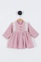 Baby Girl Dress Lace Detailed Stylish Muslin Dress - 4