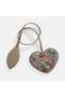 Leather Keychain with Heart Figure