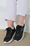 Women's Black High Sole Sneakers - 27089 - 6