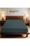190 Gsm, 95% Cotton 5% Elastane Single Jersey Fitted Sheet Double Size 160-180X200 cm - Petrol Blue - 2