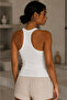 Women's V-Neck Knitted Tank Top Solid Color Slim Fit - 3