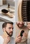 Natural Wooden Handle Premium Horsehair Beard Grooming Brush - Men's Grooming and Styling Comb, Professional Barber Type Beard Brush with Exfoliating and Massaging Effect 721410 - 7