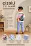 Boy's Printed T-Shirt and Striped Pants 2-Piece Set - 7