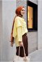 Oversize Modal Tunic with Detachable Cape - Yellow - 3