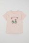 Girl's Capri Set with Flower and Bird Figures, 5-10 Years Old, Powder - 4
