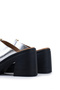 Women's Genuine Leather Gray Heeled Slippers - 6