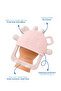 Crabby Silicone Teether with Holding Ring Pink - 3