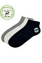 Men's Bamboo Seamless Soft Booties Socks Gray White Black 3-Pack - 2