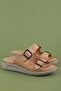 Genuine Leather Comfort Sole Comfortable Daily Slipper Imk.2103 Cappuccino - 5