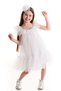 April Girl's Party Dress with Shiny Piping Collar and Skirt Ruffles - 4