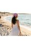 Hand Knitted Mesh Sequin Bandana Crochet Bead Detailed Hair Accessory Beach Compatible Pink Color Summer Fashion - 2