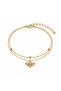 Anti-Tarnish Double Chain Luck Bee Steel Anklet