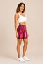 High Waist Patterned Biker Leggings Women's Sports Short Leggings Gathering Stretchy Fitness Shorts
