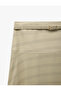 Viscose Fabric Asymmetrical Cut Chiffon Midi Skirt with Belt Detail - 6
