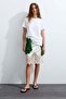 2 Pieces Round Neck Women's T-Shirt with Side Slits - 6