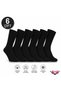 Men's Black Cotton 6-Piece Long Socks