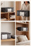 Large Size 70X50X25Cm Sofa Bed with Window & under Bed Storage, Quilt & Pillow Organizer, Anthracite Gray - 3