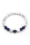 Lapis Lazuli and Howlite Natural Stone Bracelet for Women and Men - 8 Mm, Elastic