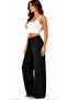 Buble Zigzag Pocketless Palazo Summer Trousers Stylish Design Quality Knitted Fabric - 2