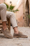 Sahra Men's Faux Leather Lace-Up Espadrille