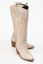 Valeria Women's Beige Embroidered Cowboy Western Dallas Boots - 2