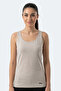 Vladlen Women's Slim Fit Sleeveless Stone Gray Undershirt