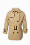 Girl's Milano Lined Belted Buttoned Canvas Trench Coat - Camel - 3