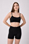 Women's High Waist Gathering Seamless Mini Shorts Leggings with Gathering Back - 3