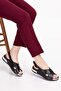 Women's Genuine Leather Anatomical Sole Sandals Iz.4605 Black - 4