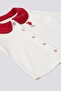 U.S. Polo Assn Ecru Velcro Heart Patterned Baby 3-Piece Set - 2