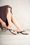 Women's Star Flip-Flops with Heels - Brown-Patent Leather - 2