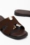 Summer Slippers with Metal Satin Details - 4