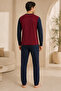 Men's 100% Cotton Combed Cotton 4-Piece Jacquard Summer & Winter Pajama Set - 7