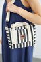 Basic Text Printed Linen Bag - 2