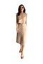 Women's Double Suit- Aerobin Fabric Front Slit Piece Skirt-Low Sleeve Piece Blouse - 6
