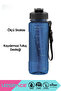 1000ml New Collection Large Size Silicone Straw Tritan Water Bottle with Measuring Scale Transparent Body and Hand Strap, Bpa Free, Odor Free - 5