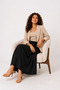Women's Black 100% Tencel Fabric Skirt with Elastic Waist and Pocket Detail - 5