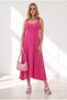 Women's Fuchsia Strappy Midi Cotton Bell Dress Elb-19002444 - 3