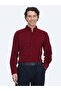 Red Striped Regular Fit Long Woven Velvet Casual 100% Cotton Shirt