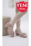 Girls' Pink Colored Mini-Heel Comfortable Stylish Dress Shoes - 4